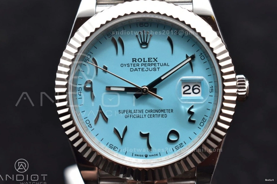 DateJust DIWF 126334 Tiffany Edition Dial Bracelet 1:1 Steel Arabic 41 904L on Blue SA3235 Jubilee Best Marker 0416